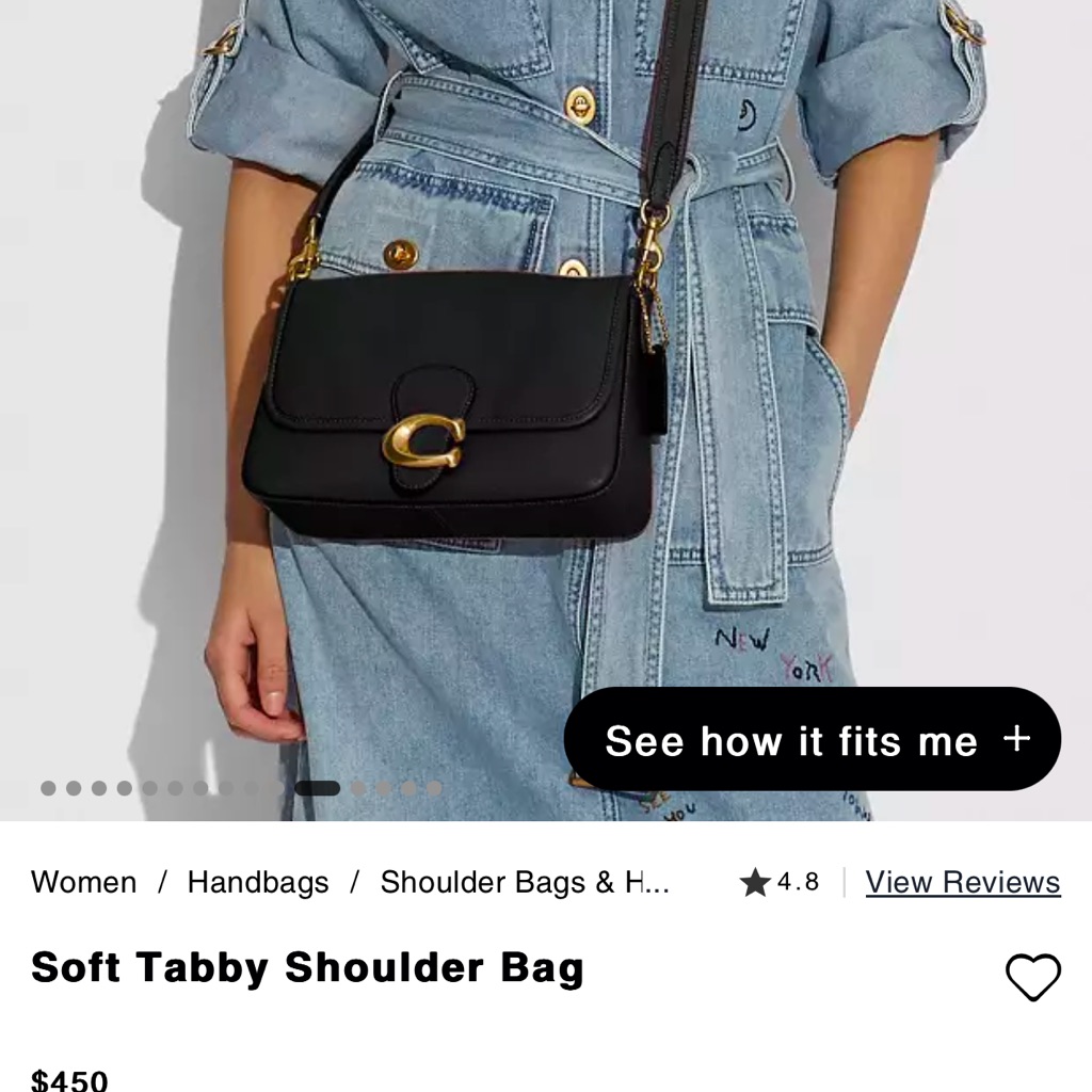 Coach Soft Tabby Shoulder Bag - Black
